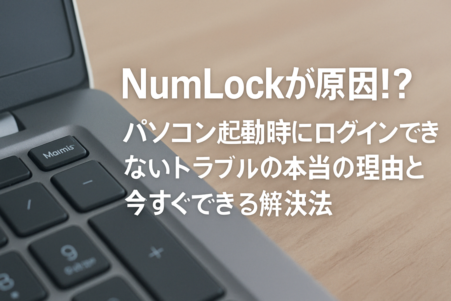 NumLockが原因！？パソコン起動時にログインできないトラブルの本当の理由と今すぐできる解決法
